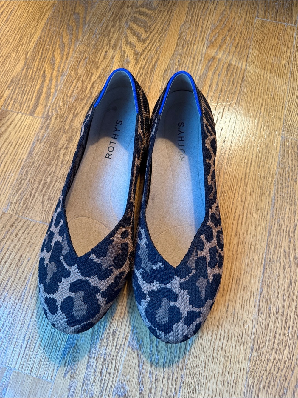 Rothy's Leopard Knit Flats - Black & Brown